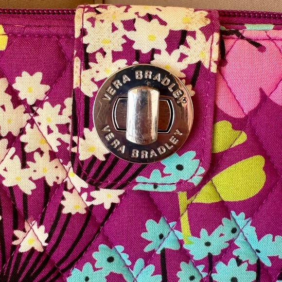 Vera Bradley, "Flutterby" Twist Lock Wallet - Picture 2 of 9